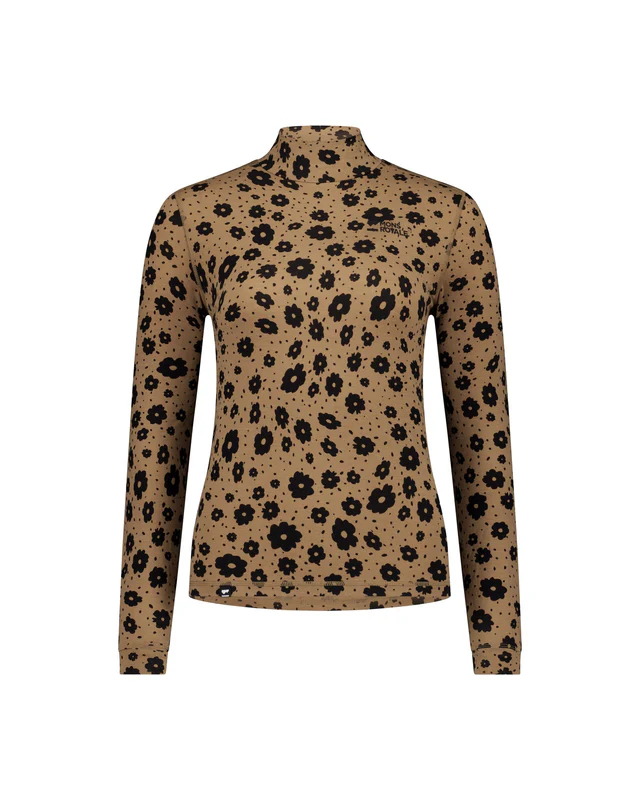 Promotii - Bluza Mons Royale Femei First Layer Cascade Mock Neck Aoraki Lily Toffee