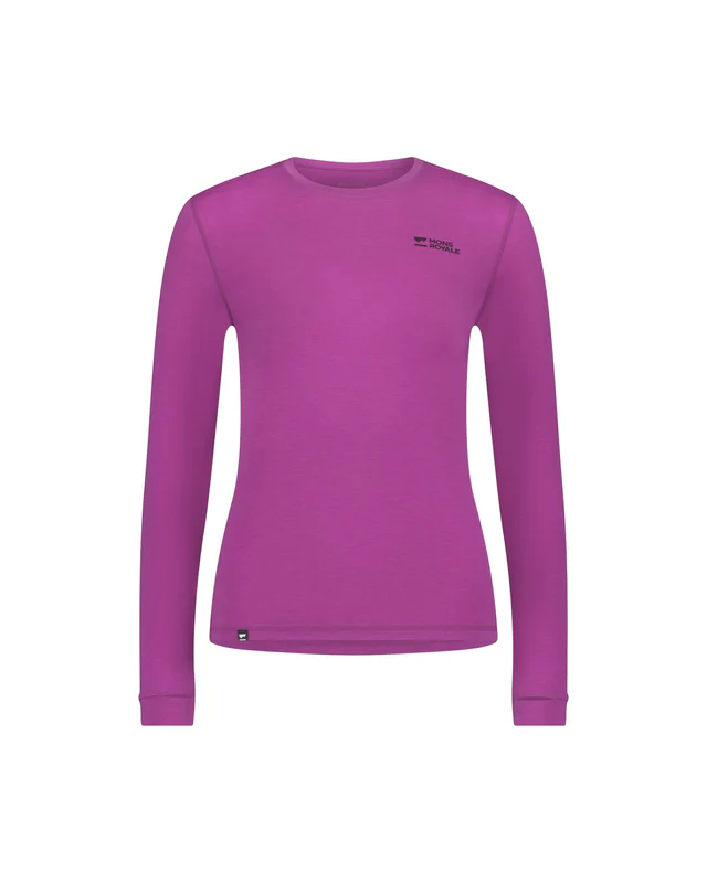First layer - Bluza Mons Royale Femei First Layer Cascade Purple Bolt