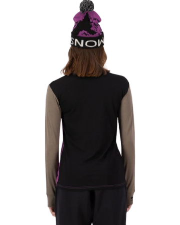 Bluza Mons Royale Femei First Layer Yotei Purple Bolt Walnut Black [2]