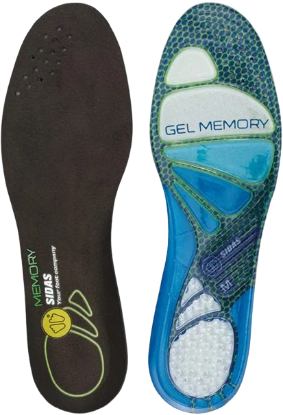 Branturi - Sidas Cushioning Gel Memory L sunt branturi ultra-confortabile cu gel si spuma cu memorie, ideale pentru reducerea impactului si asigurarea unui suport personalizat zi de zi.
