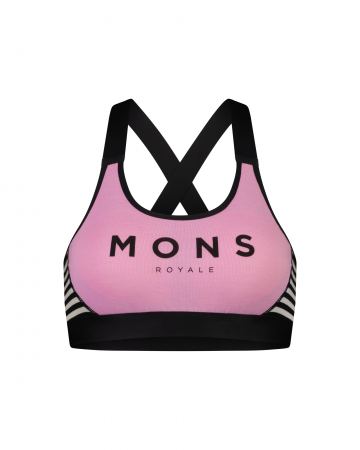 Bustiere - BUSTIERA MERINO MONS ROYALE STELLA X- BACK PINK