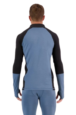 First Layer Merino Mons Royale Olympus Half Zip Blue Slate/Black [2]
