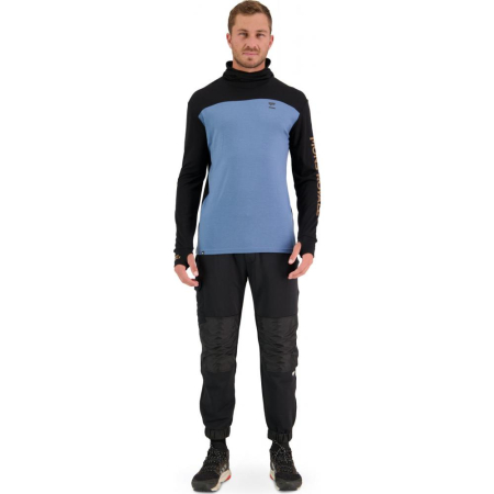 First layer merino Mons Royale Yotei Powder Hood LS Black / Blue Slate [0]