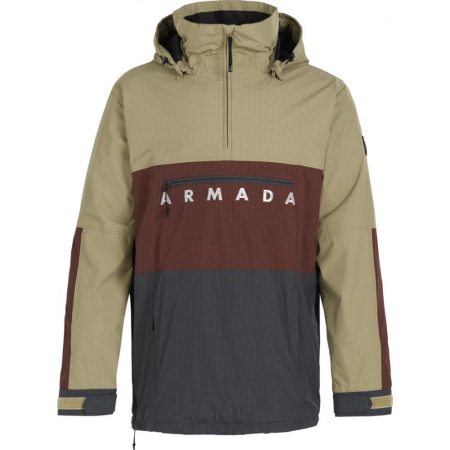 Geaca Armada Barbati Salisbury 2L Anorak Khaki/Burgundy 10K [0]