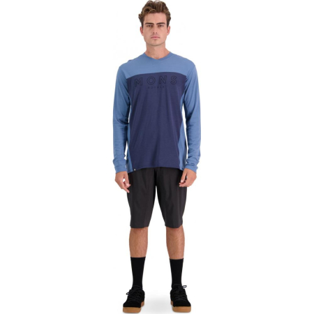 JERSEY MERINO MTB ENDURO HIKING MONS ROYALE BLUE [3]