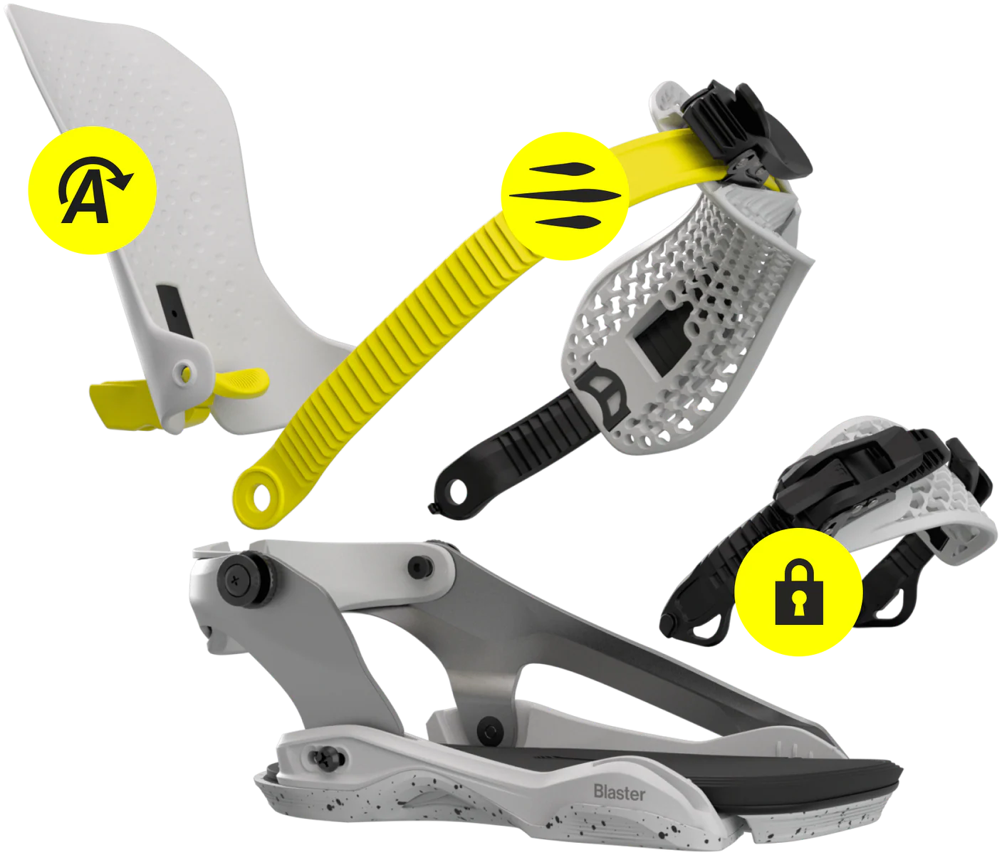 Legaturi Snowboard Bataleon Blaster AsymWrap Gray FASE 25/26 [3]