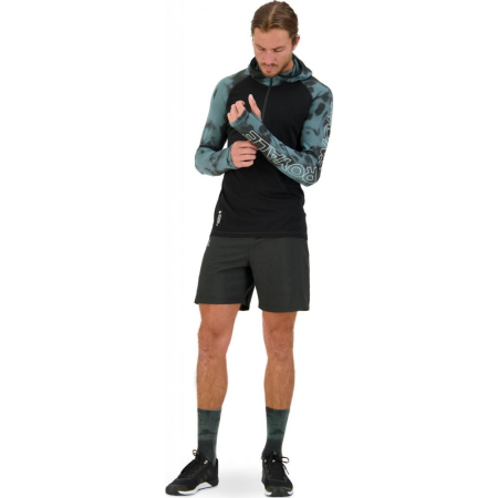 Midlayer Merino Temple Tech Hood Sage Tie Dye Black [4]