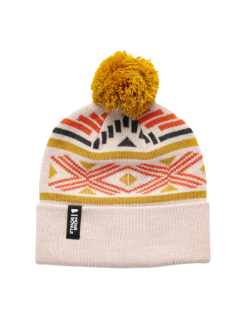 Caciuli - Caciula Mons Royale Pom Pom Oatmeal / Retro Red