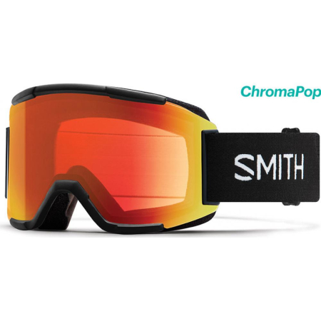 Ochelari Snow - Ochelari Snowboard Smith Squad Black ChromaPop Evday Red Mirror Yellow