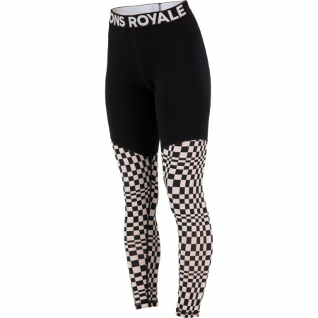 Promotii - Pantaloni Corp Merino 200 Mons Royale Cascade Black And White
