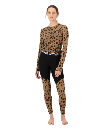 Pantaloni Mons Royale Femei First Layer Cascade Aoraki Lily Toffee [2]