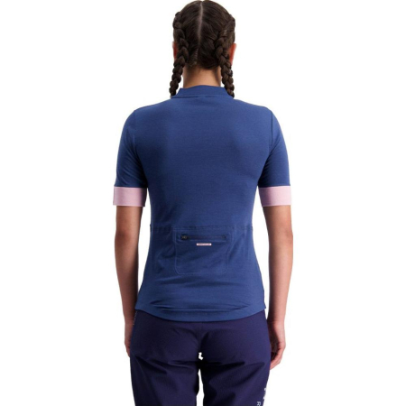 Tricou Merino Mons Royale W Cadence Half Zip Dark Denim [2]