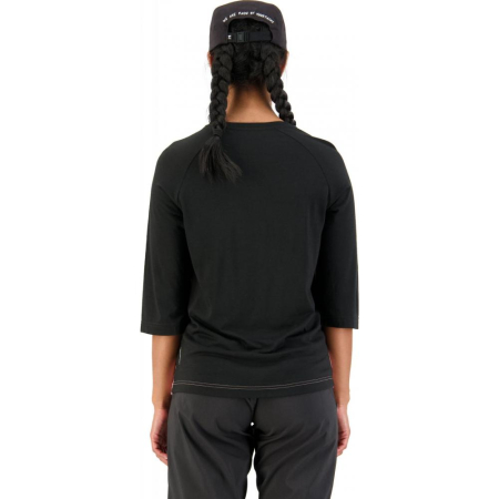 Tricou merino ciclism Mons Royale W Tarn Merino Shift Raglan 3/4 Black Candy [2]