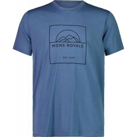 Tricouri Bike - Tricou Merino Mons Royale Icon Blue