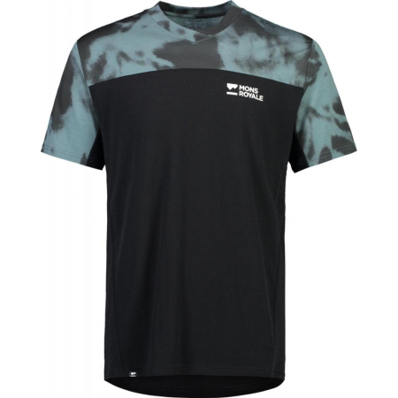 Tricou merino Mons Royale M Redwood Enduro VT Sage Tie Dye / Black [0]