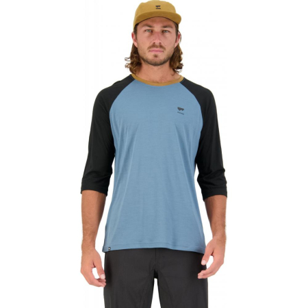 Tricou merino Mons Royale M Tarn Merino Shift Raglan 3 4 Blue Slate   Black [1]
