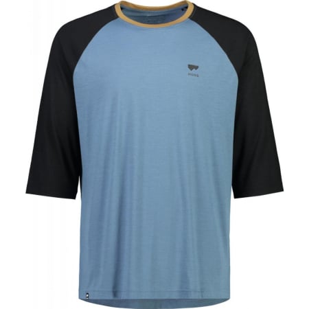 Jerseys - Tricou merino Mons Royale M Tarn Merino Shift Raglan 3 4 Blue Slate   Black