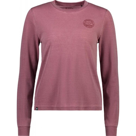 Tricou merino Mons Royale W Icon Relaxed LS Garment Dyed Washed Berry [0]