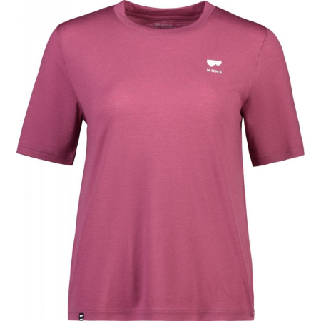 Tricou merino Mons Royale W Icon Relaxed Tee Berry [0]