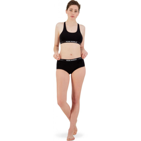 Underwear merino Mons Royale Sylvia Boyleg Black [3]