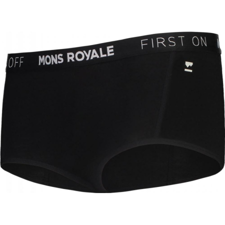 Underwear merino Mons Royale Sylvia Boyleg Black [0]