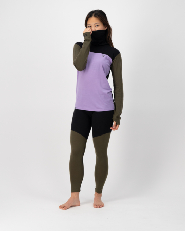 Imbracaminte - Bluza De Corp Merino Mons Royale Yotei High Neck Lupin Dark Olive Black