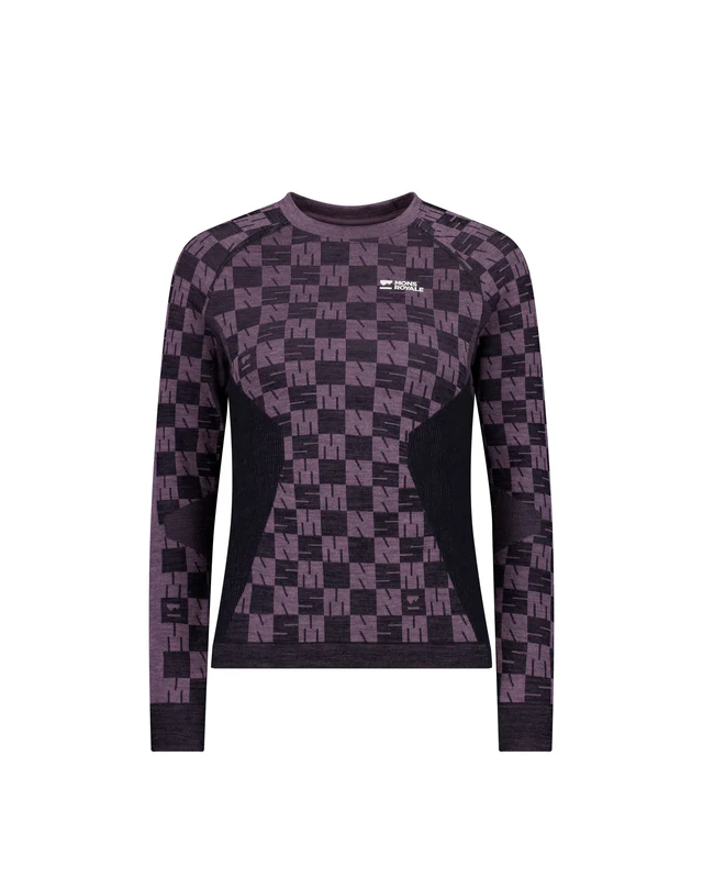 First layer - Bluza Mons Royale Femei First Layer Ascender Mauve Black
