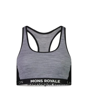 Alergare - Bustiera Mons Royale Sierra Bra Grey Heather Black