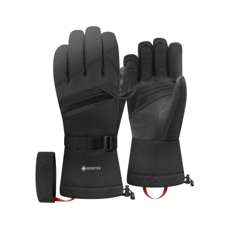 Imbracaminte - Manusi Schi Racer Graven7 Black/Black