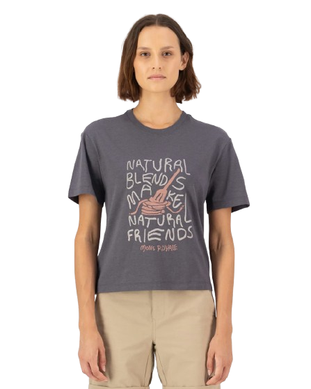 Tricou Femei Mons Royale Yonder Natural Friends Vintage Black [4]