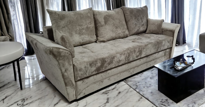Canapea extensibila Cora, 3 locuri, Crem, cu lada depozitare, 2300 x 1000 [3]