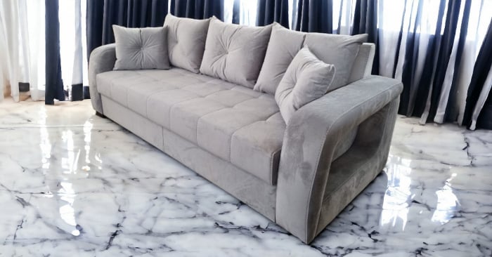 Canapea extensibila Lima, 3 locuri, Gri, 2400 x 1000 [2]