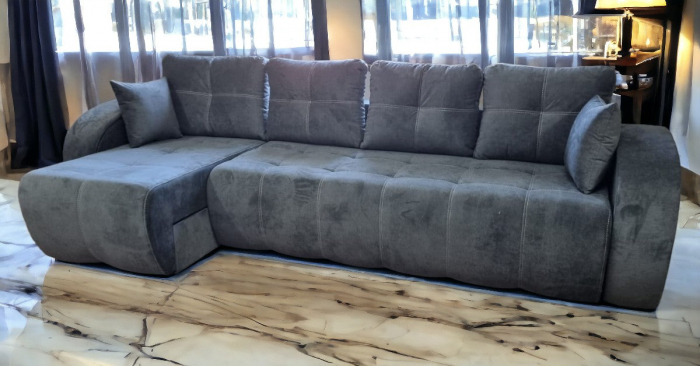 Coltar extensibil Madrid Tip 2, Gri, cu lada depozitare, 3100 x 1500 [3]