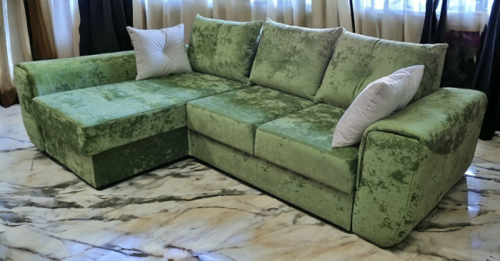 Coltar extensibil Milano Tip 1, Verde, cu lada depozitare, 2605 x 1650 [3]