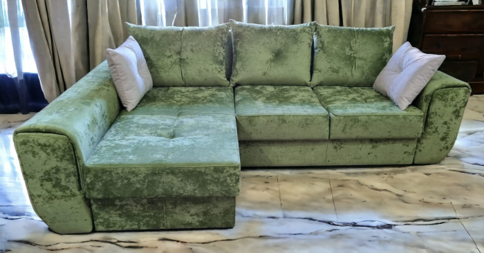 Coltar extensibil Milano Tip 1, Verde, cu lada depozitare, 2605 x 1650 [2]