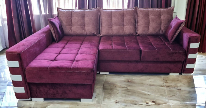 Coltar extensibil Oslo, Rosu, cu lada depozitare, 2400 x 1650 [3]