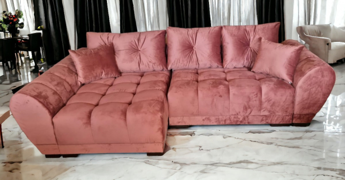 Coltar extensibil Palermo Tip 1, Rosu, cu lada depozitare, 3000 x 1500 [2]