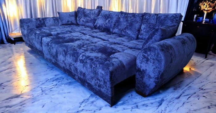 Coltar extensibil Palermo Tip 2, Albastru, cu lada depozitare, 3620 x 1500 [6]