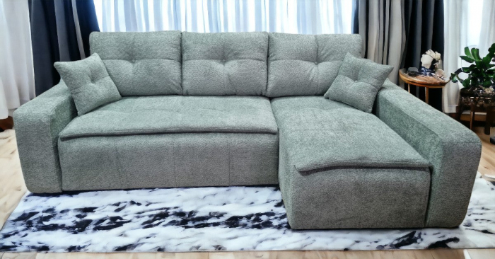 Coltar extensibil Roma Tip 1, Verde Mint, cu lada depozitare, 2570 x 1660 [3]