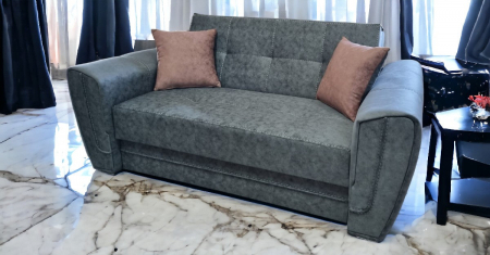 Canapea extensibila Miruna, 2 locuri, Gri, cu lada depozitare, 1800 x 1100 [2]