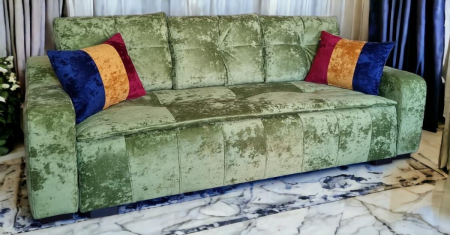 Canapea extensibila Roma, 3 locuri, Verde, cu lada depozitare, 2420 x 1160 [3]