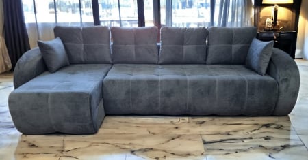 Coltar extensibil Madrid Tip 2, Gri, cu lada depozitare, 3100 x 1500 [1]