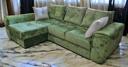 Coltar extensibil Milano Tip 1, Verde, cu lada depozitare, 2605 x 1650 [2]