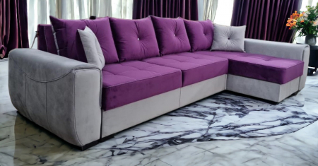 Coltar extensibil Milano Tip 2, Gri cu mov, cu lada depozitare, 3340 x 1650 [3]