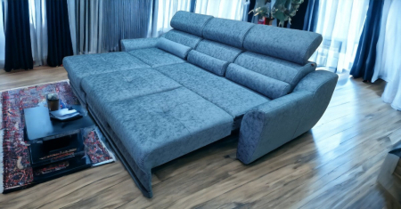Coltar extensibil Monaco, Albastru, cu lada depozitare, 2700 x 1800 [4]