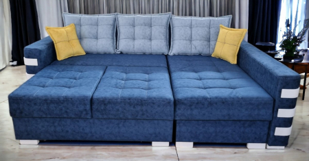 Coltar extensibil Oslo, Albastru, cu lada depozitare, 2400 x 1650 [3]