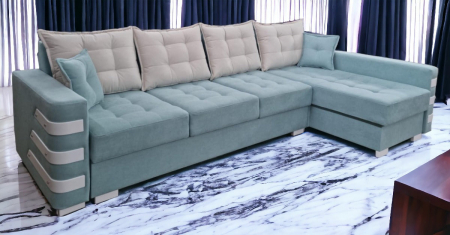Coltar extensibil Oslo Tip 2, Bleu, cu lada depozitare, 3160 x 1650 [3]