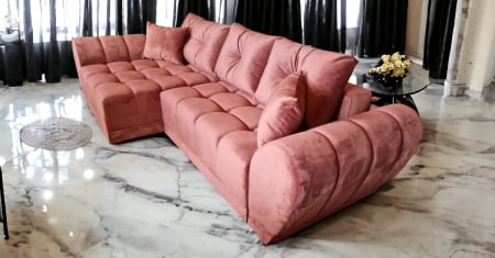 Coltar extensibil Palermo Tip 1, Rosu, cu lada depozitare, 3000 x 1500 [2]