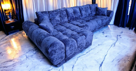 Coltar extensibil Palermo Tip 2, Albastru, cu lada depozitare, 3620 x 1500 [3]