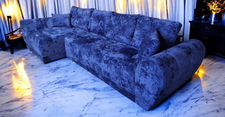 Coltar extensibil Palermo Tip 2, Albastru, cu lada depozitare, 3620 x 1500 [1]